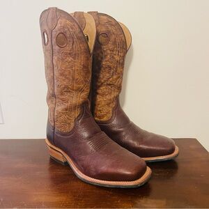 Tecovas The Cody Men's Size 10.5 EE Chocolate Bison Square Toe Vibram Cowhide